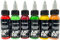 JUSTiNK 6x30ml BUNT COLOR Grün, Deutsche Profi TATTOO FARBE (REACH) - INKgrafiX®AKTION Just Ink Set