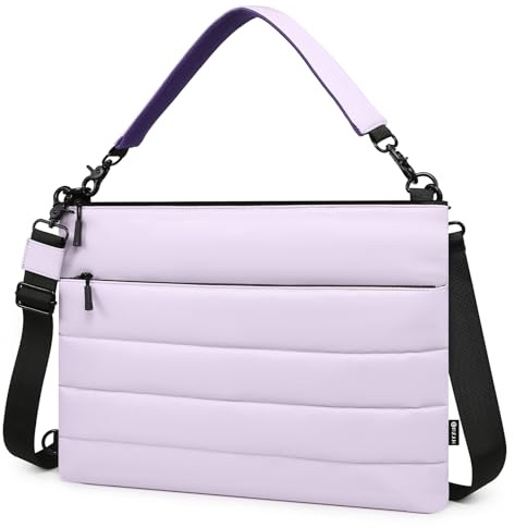 HYZUO 15-16 Pollici Borsa Morbida per Laptop per MacBook Pro, Viola Lilla | per MacBook Pro 16 M5-M1 A3428 A3429, MacBook Pro/Air 15, 15 15,6 Dell/HP/Lenovo/Asus/Acer,Borsa da Lavoro Quotidiana Donna