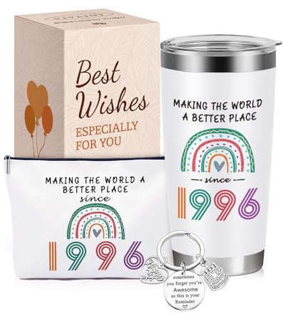 VivaJoy 30th Birthday Gifts for Women - 30th Birthday Gifts Rainbow Mugs, Personalised 1996 Lady Present Ideas for Mum, Best Friend, Sister, Wife, Funny Birthdays Gift for Her
