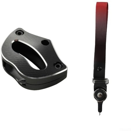 Winlaovate Motorrad Schlüsselhülle für can-am Spyder für RS RTS RT ST STS F3, Aluminiumlegierung Schlüsselhalter mit Lanyard, Spyder Schlüsselhülle für Tourenrad, 3-Rad (Schwarz)
