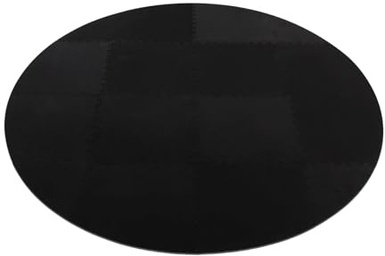 Shinpeed Tapis de Bain à remous, diamètre d'environ 196 cm, Tapis de Protection de Sol en EVA, adapté aux Bains à remous extérieurs et aux Tapis de Piscine, antidérapant et Isolant Thermique (Noir)