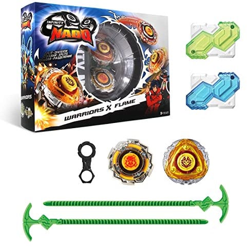 INFINITY NADO Toupie Série Split Warriors & Blast Flame,Jouet Enfant 5 6 7 8 9 10 11 12 Ans Garcon Fille Cadeau