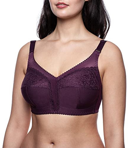 frugue Comfort Non Wired Wireless Support Bra Purple 40 DD