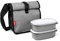 Tatay Urban Food Roll y Go Bolsa Térmica Porta Alimentos, 4.2L de Capacidad, con 2 Tuppers Herméticos de 0.5L de Plástico Libre de BPA, Color Denim Grey. Medidas 22 x 11 x 22.5 cm