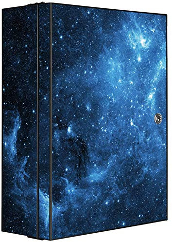 banjado Medizinschrank abschliessbar mit Motiv Universum 35x46x15cm - großer Arzneischrank für die Hausaphotheke - Medikamentenschrank aus Metall zur Medikamenten Aufbewahrung