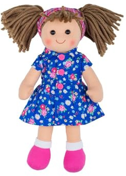 Bigjigs Toys Hollie Doll, Small Soft & Cuddly Ragdoll | Soft Cuddly Ragdoll, Plush Baby Toy for Girls & Boys, Encourages Imaginative Role Play