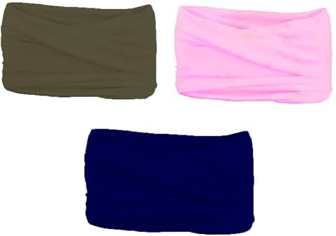 Scarf Shack Unisex Nahtlose multifunktionale Kopfbedeckung Bandana Schal - Elastic Tube Magic Stirnband Gamasche Sturmhaube Snood Gesichtsmaske UV Residence (Dreierpack 1)