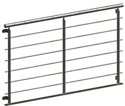 Französischer Balkon Modell waagrecht Line verzinkt - vorgesetzt (bis 2400 mm)
