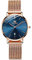 OLEVS Women Watch Rose Gold Stainless Steel Mesh Belt Watches for Women Minimalist Big Face Blue Ultra Thin Women's Wrist Watch Fashion Dress Waterproof Analog Quartz Ladies Watches
