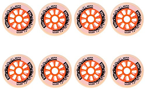 TGHY 8 STK. Profi-Eisschnelllaufrad für Inlineskates 85A Competition PU Ersatzrad ohne Kugellager 90mm 100mm 110mm zur Auswahl,Orange,100mm