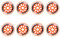 TGHY 8 STK. Profi-Eisschnelllaufrad für Inlineskates 85A Competition PU Ersatzrad ohne Kugellager 90mm 100mm 110mm zur Auswahl,Orange,100mm