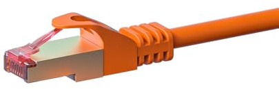 Danicom CAT 6 Netzwerkkabel LSOH - S/FTP - 3 m - Orange | POE, Ethernet, LAN, Patchkabel, Datenkabel, RJ45 - für Serverschränke, Switches, Router, Modems!