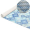 ANRO Weichschaummatte Badematte Badvorleger Duschvorleger Antirutsch Badläufer Patchwork Blau 120x65cm