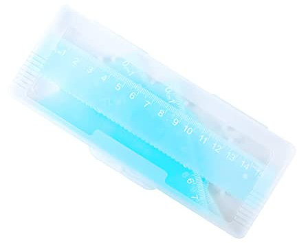 Tomedeks Lineal-Set, Messwerkzeug, Mathe-Set für Schule und Büro, transparentes, geometrisches Lineal-Set (A)