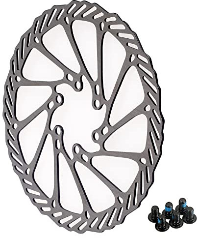 TIYO Fahrrad Bremsscheibe (160mm) Edelstahl, Fahrrad Bremsscheibe mit Schrauben - Für die meisten Fahrräder geeignet - Rennrad Mountainbike BMX MTB