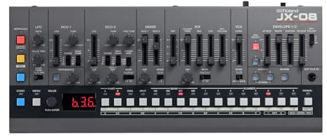 Roland JX-08 Tabletop Sound Module Boutique Synthesizer – Compact, Lightweight, Portable, Onboard Speakers and Battery Operation