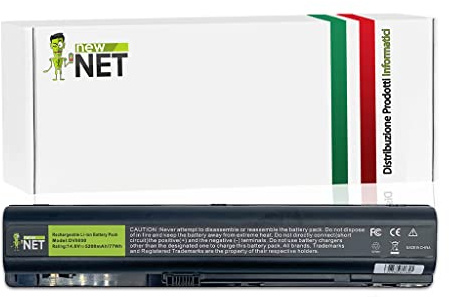 new net Batteries - Batteria Compatibile con HP Pavilion dv9000 DV9695EL dv9210CA DV9350 DV9580XX DV9806TX DV9288XX DV9852 DV9636EM DV9760EL dv9535us [ 14.4-14.8 V - 5200 mAh - 77 Wh ]