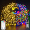 GlobaLink Fairy Lights 20M 200 LED IP44 de colores súper brillantes con mando a distancia regulable cadena de luces decoración al aire libre jardín interior árbol de Navidad terraza fiesta