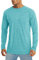 MAGCOMSEN Herren Schwimmshirt Sportshirt Polyester Langarmshirt Sommer Shirts für Angeln Camping Trekking Hellgrün M