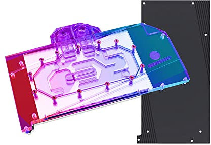 Kupfer GPU Wasserkühlungsblock GPU Wasserblock Grafikkarte Wasserkühlungsblock für MSI GeForce RTX 4090 Suprim Gaming (5V ARGB RBW Aura Effekt LED Lichter GPU Block mit Rückplatte)