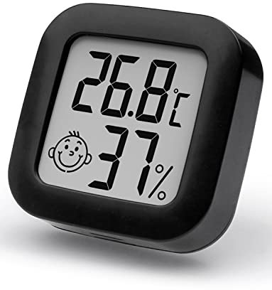 Mini Igrometro Termometro Digitale, Termometro Ambiente con Livello di Comfort, Monitor di Temperatura e umidità, Termometro da Interno per Serra, Stanza, Casa