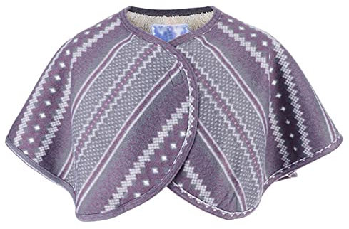 Dioche Épaule Chaude Châle Cape Capes de Lit Double Face en Peluche épaule Chaude Cape Cache-cou pour L'hiver