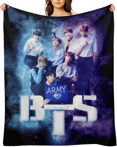 HEYBIG Decke,Kuscheldecken 150x200,Decke Sofa Kuscheldecke,Kinder Geschenk,Flanell Fleecedecke TV-Decken/Sofadecke,wohndecke,Popgruppe Decke (C,100 x 130 cm)