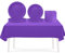 53PCS Deep Purple Party Tableware Decorations for Kids Birthday, Disposable Tableware Set with TableCloth, Table Covers, 7inch & 9inch Paper Plates, Paper Napkins for Halloween, Birthday
