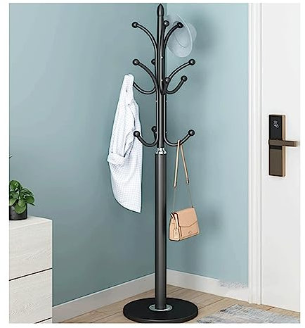 AAMNA Porte-Manteau sur Pied en métal Hall Arbre Chapeau Cintre avec Socle Rond en marbre Stable Porte-Manteau Simple pour Sacs à Dos parapluies Sacs à Main