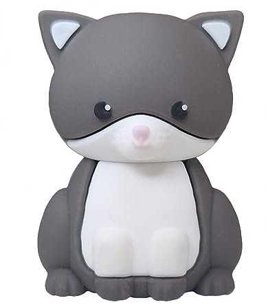 Ulticool - Katze USB-Stick 64 GB USB 3.0 – High Speed - Valentinstag für ihn/sie - Praktisches und stilvolles Design für Frauen, Freundin, Teenager-Mädchen oder Katzenliebhaber – Grau/Weiß