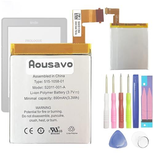 Aousavo 515-1058-01 - Batteria di ricambio compatibile con M11090355152, S2011-001-A D01100 con kit di ricambio