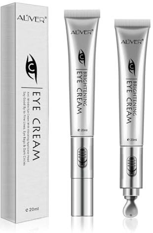 P-Beauty Augencreme 20ml mit Vibrationsmassagegerät | Hyaluronsäure & Kollagen | schwingender Applikatorkopf | Anti-Aging | Massagefunktion | Für Tränensäcke, Augenringe und Falten