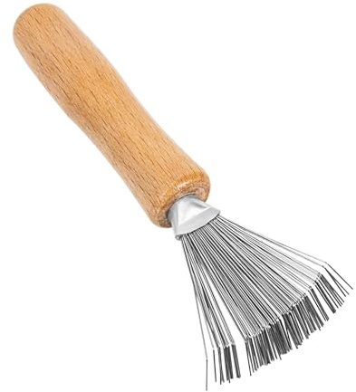 STOBOK Edelstahl Rechen Blumenreiniger Werkzeug Mit Feiner Harke Für Präzise Reinigung Bei Blumenanordnung Und Gartenpflege 11X3.5X2 cm Ergonomischer Griff