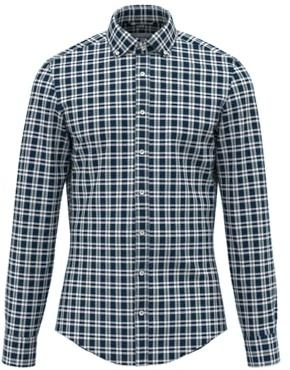 Seidensticker Herren Flanellhemd - Shaped Fit - Bügelleicht - Button-Down-Kragen - Langarm - 100% Baumwolle