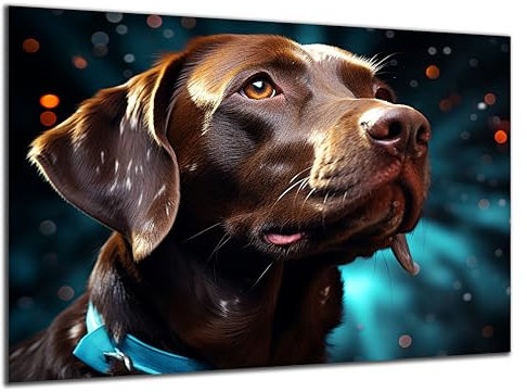 Munera Design - Bild 40x60 - niedlicher Welpe Hunde Portrait - Wand-Bilder Wohnzimmer