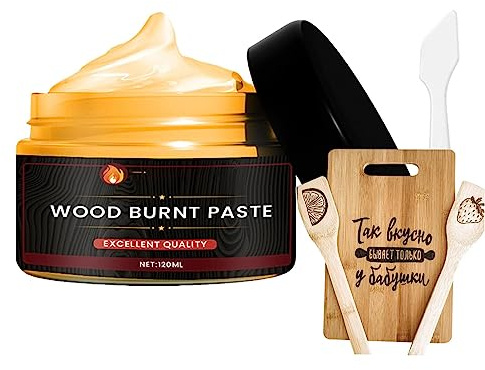 Manolyee Wood Burning Paste - 120/240/360 Ml Verbrennungsgel Einfach Aufzutragende Brennpaste Für Holzhandwerk Verbrennungsgel | Brandmalerei-Zubehör Für Und Basteln,Stoff,Papier,Leder