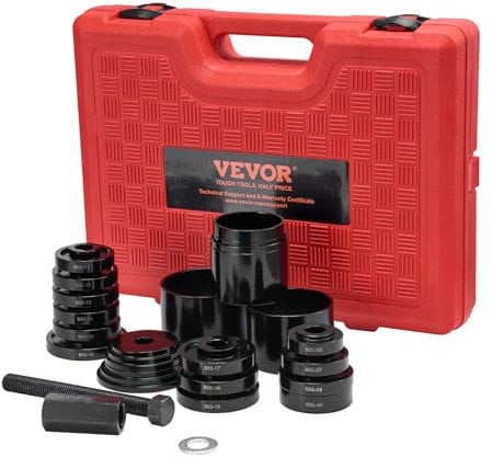 VEVOR Kit de Presse de Roulement de Roue, 23 Outils d'Extraction de Roulement FWD, pour le Retrait et l'Installation des Roulements de Roue Avant, outil de Roulement de Roue avec Vis Coulissantes