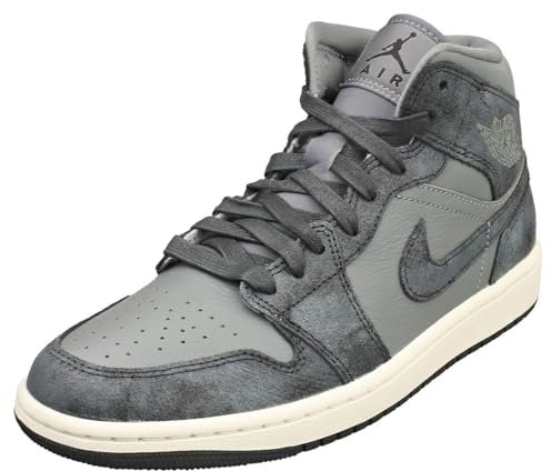 NIKE Scarpe da donna Air Jordan 1 Mid SE (FJ3448-001, Smoke Grey/Sail/Off Noir), numero 39, Grigio fumo/Vela/Off Noir, 37.5 EU