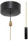 ElekTek Premium Matt Black Bathroom Light Pull Cord Switch Kit - Black Cylinder Brass Chain