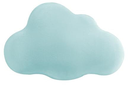 Viusneun Kuschelkissen Kinder Wolkenkissen, Weiche Flauschige Wolkenform Zierkissen Sofakissen, Plüsch Kissen Dekokissen für Kinderzimmer Schlafzimmer Deko,54 * 34cm (Cyan)