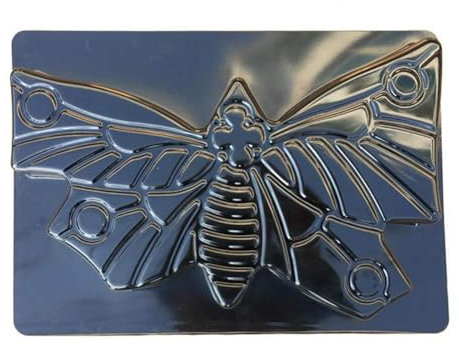 iFutniew 1 Stück Schmetterlings-Trittstein-Form Beton Zement Ziegel Form für Park Garten Weg Schwarz für Terrasse