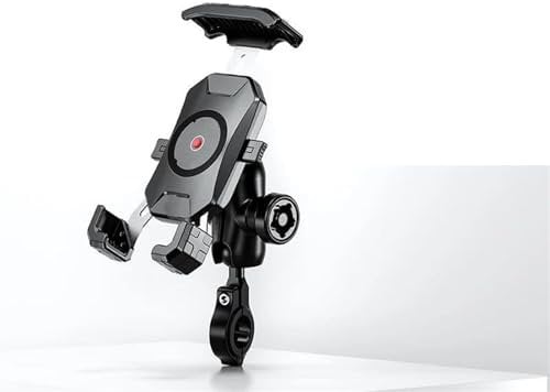 Motorcycle Phone Holder Bike For 4.0-7.0 Cellphone 2022 Upgraded 12V Motorcycle Phone Holder 20W Type C PD Quick Charger 15W Wireless Charger Cradle Holder Motorbike Phone Mount