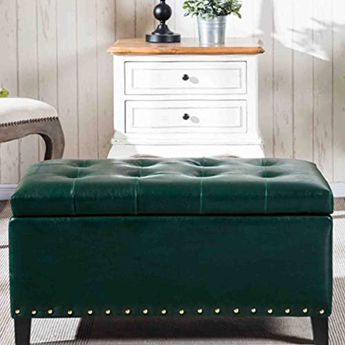 Ottomane Hocker Hocker Home Aufbewahrungsbank Pu-Leder Schlafzimmer Wohnzimmer Dekor Kleidung Schuhaufbewahrung Ecksofa Einheit Fußhocker/K Grün/150 * 40 * 43Cm