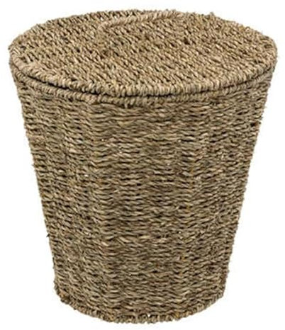 Paris Prix Five Simply Smart - Poubelle de Salle de Bain Seagrass 9L Naturel
