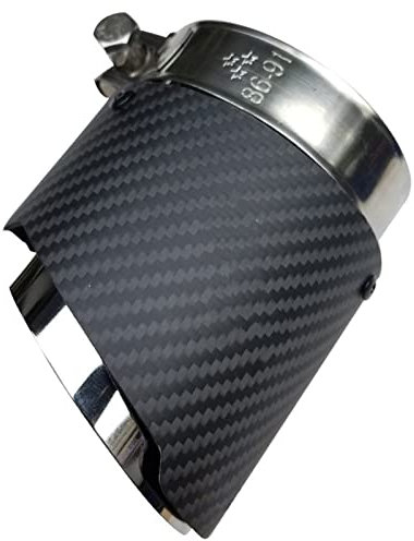 WOHOOD Auspuffblenden Twill Matte Carbon Fiber Edelstahl Auto Auspuff Endschalldämpfer Endstück Hals Für B&M&W X5 E53 E70 X6 E71 F16 X1 F48 2015 2016