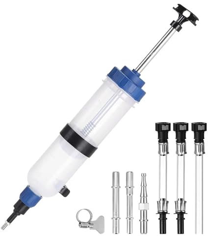 Pompe à Siphon for extracteur de Liquide d'huile de Voiture Pompe à seringue for Liquide de Frein Pompe à Aspiration Manuelle Automatique Pompe à Main for Transfert de Carburant(1500ML)