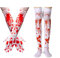 Milaloko Halloween Blutige hohe Socken und Blut Handschuhe Langarm Volle Finger Handschuhe Frauen Strümpfe für Halloween Cosplay Kostüm Party