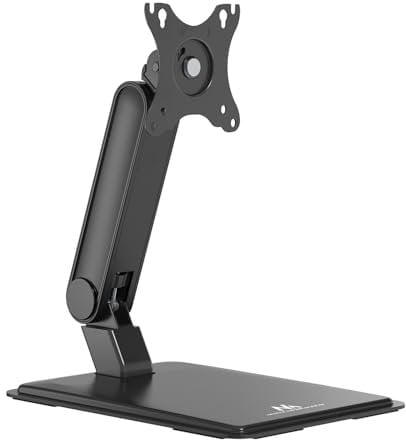 Maclean MC-989 Support pour écran Tactile, 17 à 32 , VESA 75 x 75/100 x 100, autoportant, inclinable, Rotation à 180°, Hauteur réglable jusqu'à 8 kg, Ergonomique, Pied Stable pour Bureau et Bureau à