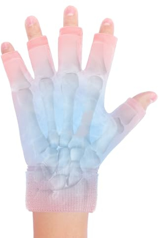 Fingerarthritis-Kompressionshandschuhe zur Schmerzlinderung, verstellbares rosa Handgelenk-Eisbeutel für heiße Kältetherapien, wiederverwendbare Gel-Finger-Eispack-Hülle, Eishandschuhe für