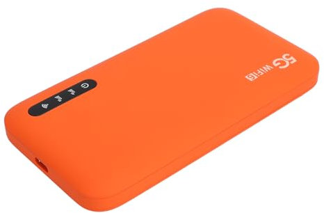 Router da Viaggio Portatile WiFi6 Dual Band 5G, Hotspot Ad Alta velocità, Supporto 16 Dispositivi, Batteria da 6100 MAh, Grado di Protezione IP67, ABS Arancione
